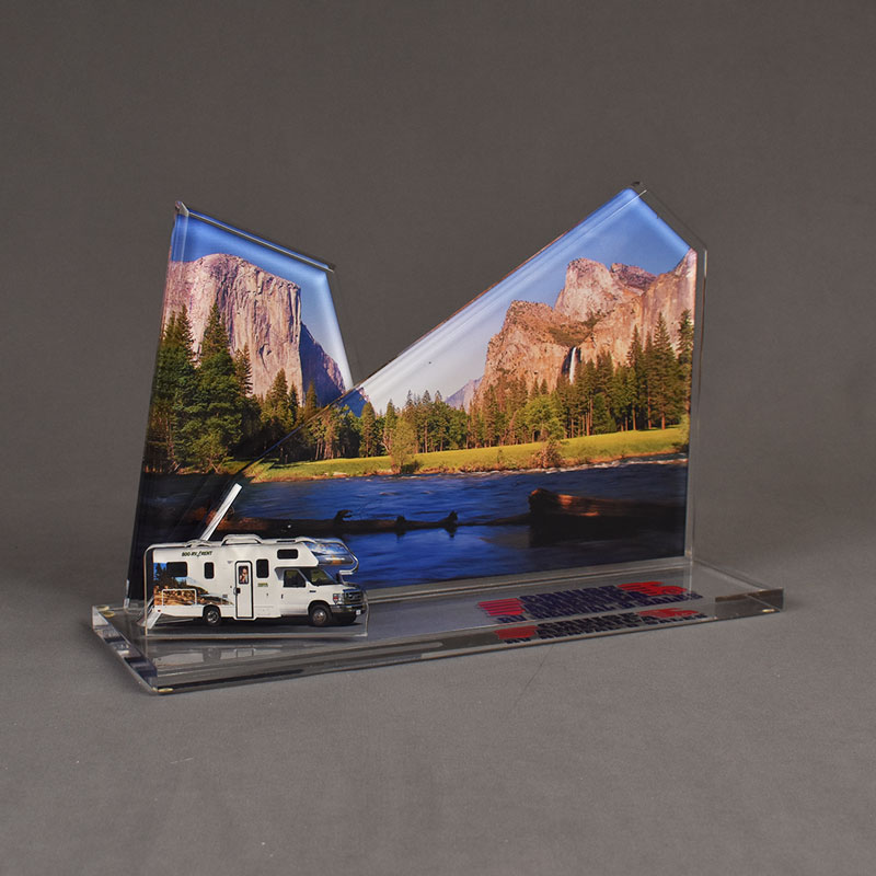 Cruise America Deal Toy with full color mountains and laser cut motor home.